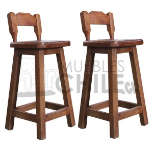 PISO BAR RUSTICO 60CM PINO OREGON X2 - Imagen 1