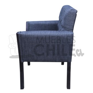 POLTRONA CAPITONE BRAZO CON MADERA LINO - Imagen 3