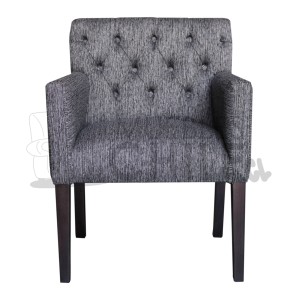 POLTRONA CAPITONE BRAZO RECTO LINO - Imagen 2