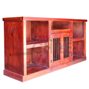 RACK RUSTICO 2 PUERTAS 150CM BARRA METAL - Imagen 3
