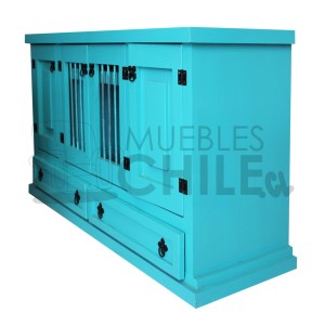 RACK VINTAGE 4 PUERTAS 2 CAJONES 120CM - Imagen 3