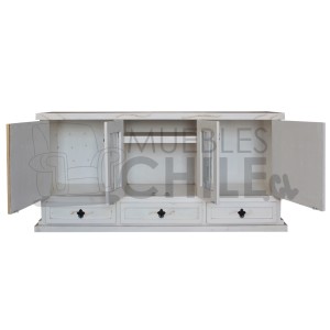 RACK VINTAGE 4 PUERTAS 3 CAJONES 150CM - Imagen 2