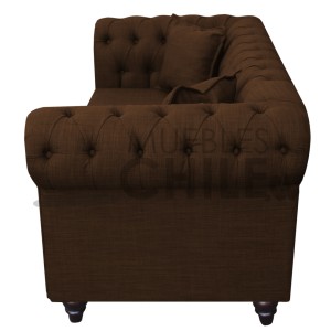 SOFA CHESTERFIELD 2 CUERPOS LINO - Imagen 3