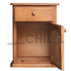 VELADOR RUSTICO PINO OREGON TIRADOR MADERA X2 - Imagen 4