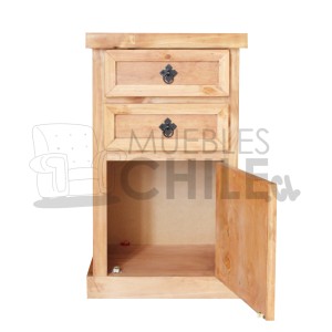 VELADOR RUSTICO 1 PUERTA 2 CAJONES X2 - Imagen 3