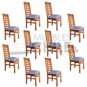 SILLA PUCON X10 TAPIZ LINO - Imagen 1